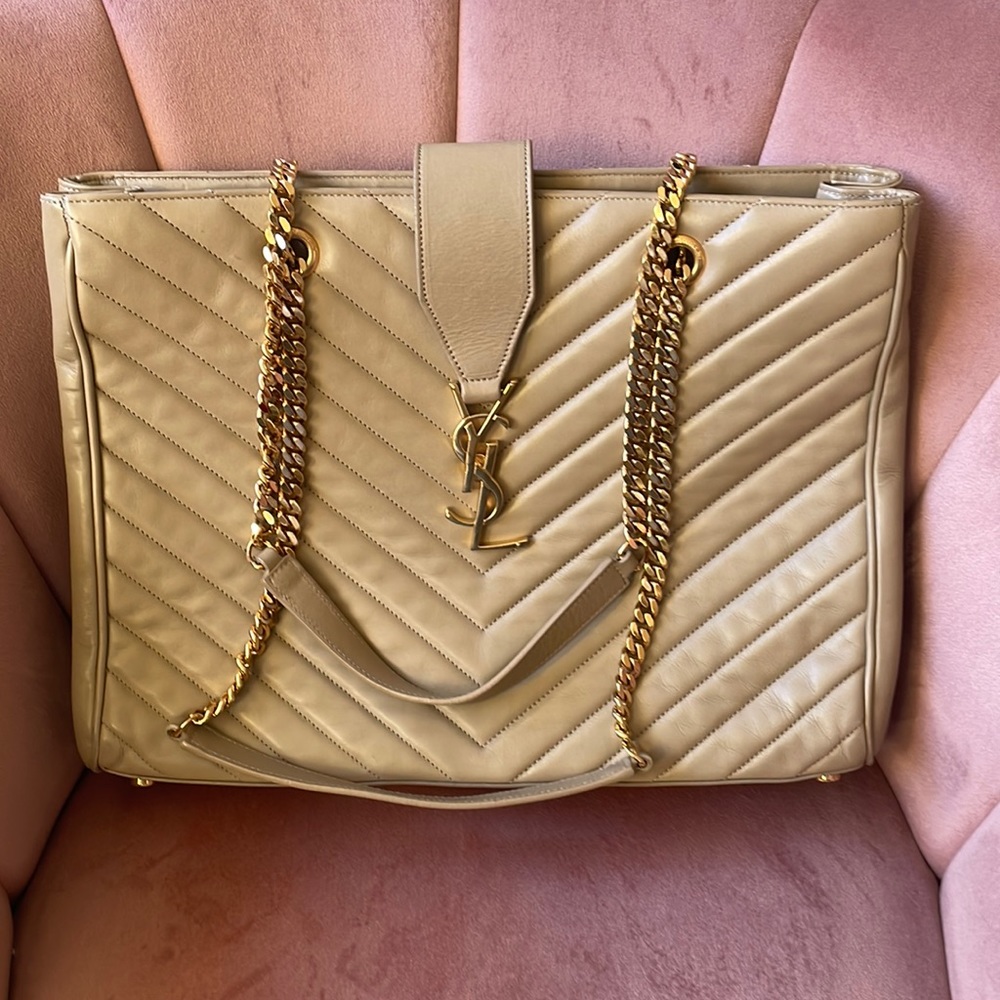 YSL Saint Laurent quilted shoulder bag